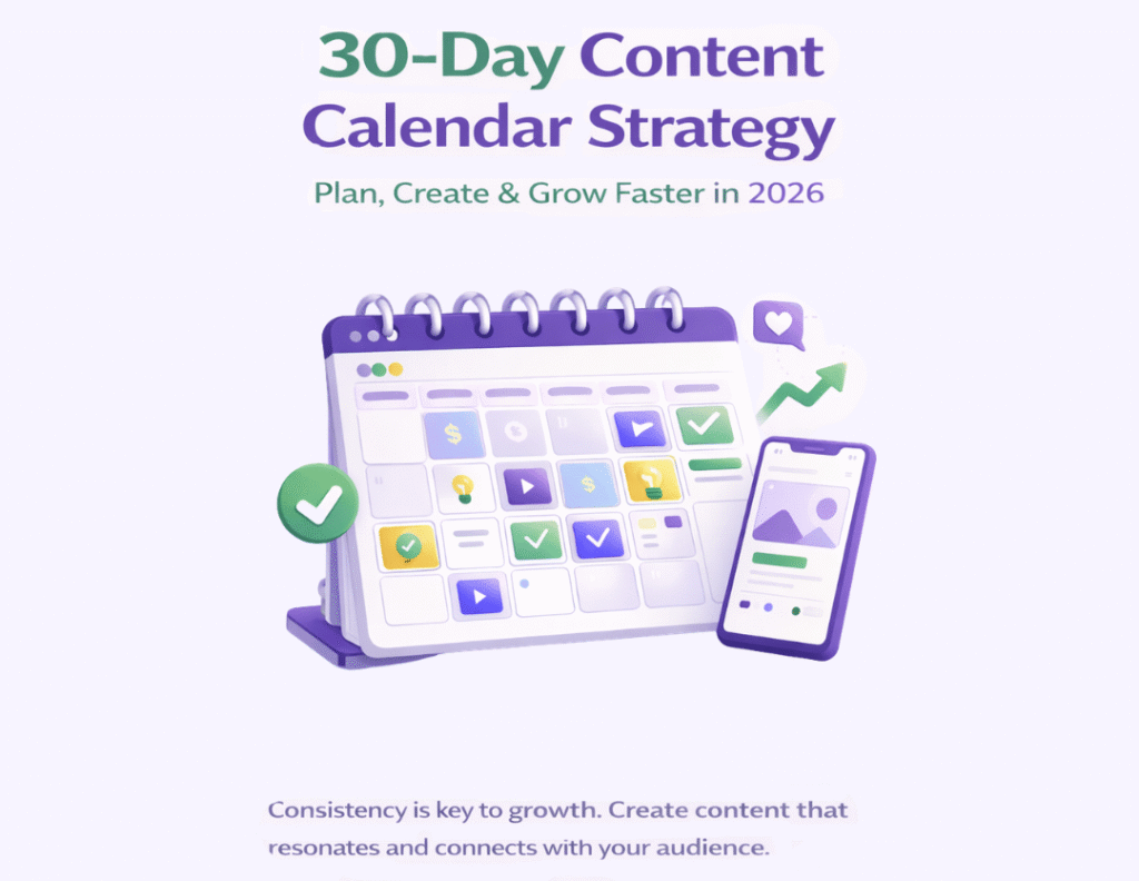 30-Day Content Calendar Strategy: Plan, Create & Grow Faster in 2026
