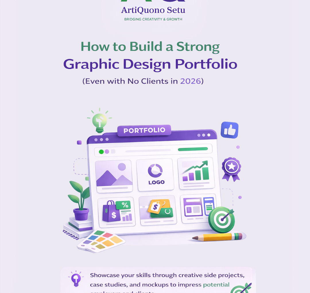 aqsetu | How to Build a Strong Graphic Design Portfolio (Even with No Clients in 2026)